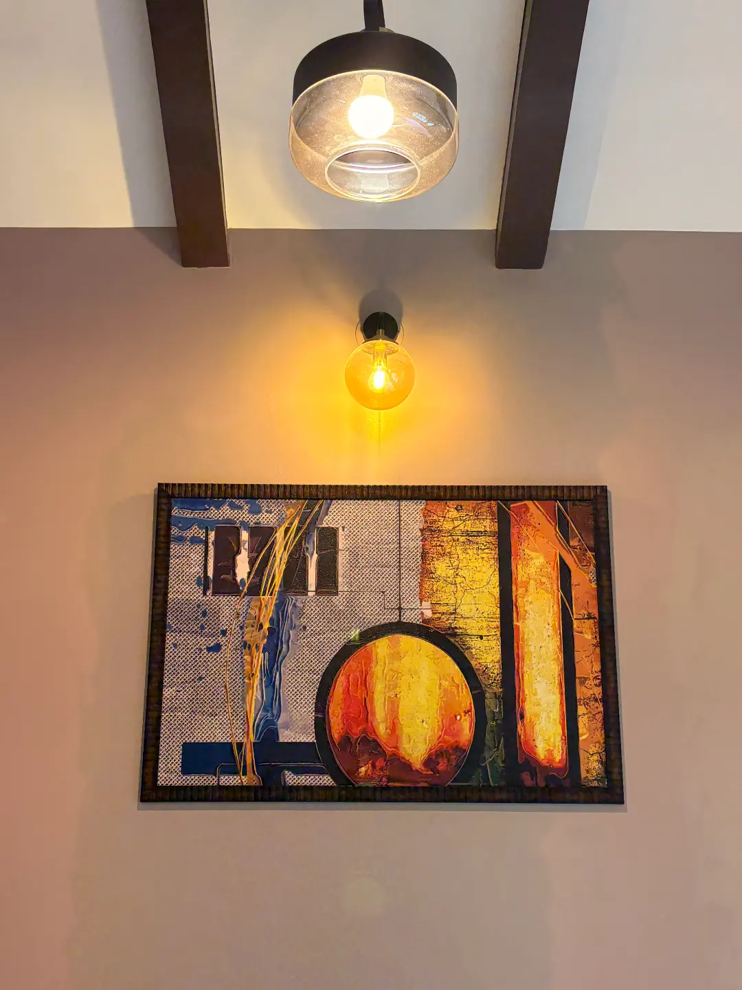 Colourful artwork in a guest room at The Coastal Heritage