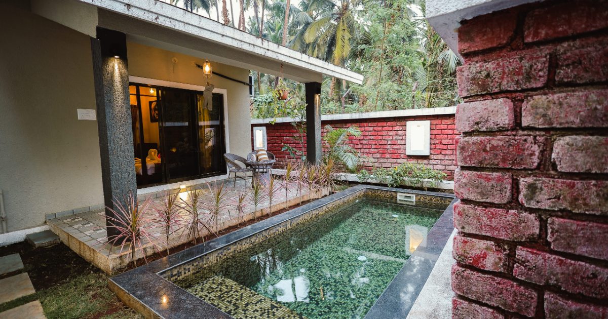Alibag Resort with a Private Pool: Inside the Private Pool Room at The Coastal Heritage